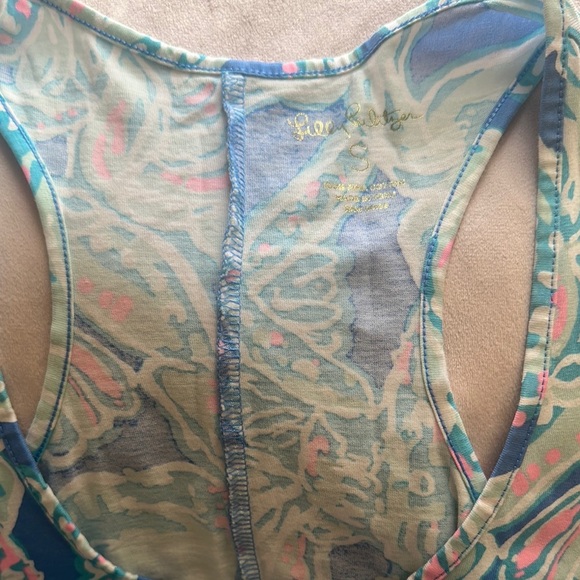 Lilly Pulitzer Blue and Pink Floral Coverup Dress - Picture 3 of 6